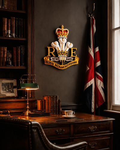Printed royal monmouthshire - 3d,