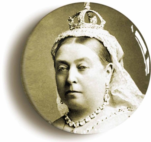 Queen victoria badge button - victoria,