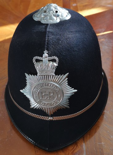 Rare bermuda police helmet - bermuda,